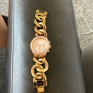 Michael Koran Rose Gold Link Watch